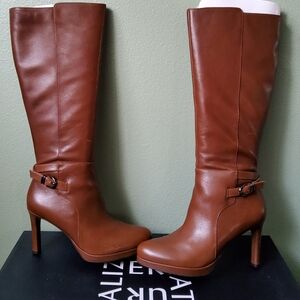 Womens Naturalizer Chestnut Heeled Boots Size 8